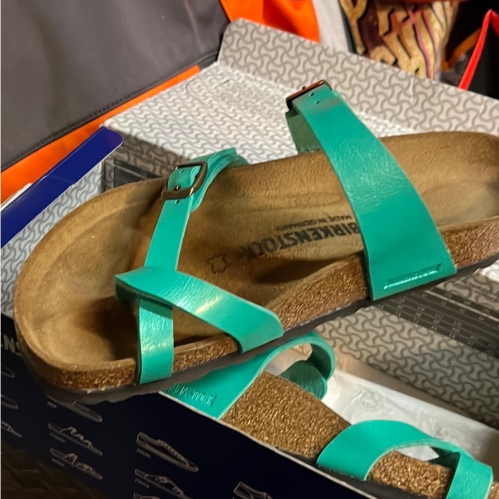 Brand new Birkenstocks BNIB - size 39 - turquoise